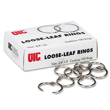 Officemate Book Rings, 1" Diameter, 100-box freeshipping - TVN Wholesale